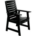 Highwood Usa Highwood® Synthetic Wood Weatherly Dining Chair With Arms, Black AD-CHDW2-BKE